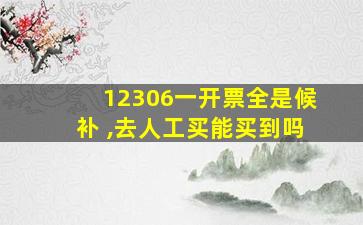 12306一开票全是候补 ,去人工买能买到吗